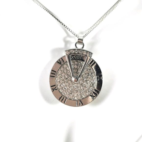 Spinner Clock Pendant Necklace - Picture 4 of 11
